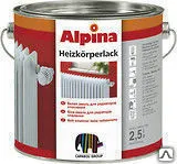 Фото №0 Эмаль алкидная Альпина Heizkorperlak для радиаторов отопления, белая, 2.5 л