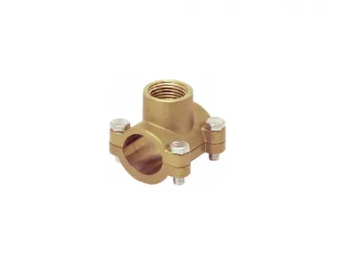 фото Врезка латунная 1/2" (Ду 15) с водоотводом 1/2" в.р. TIM