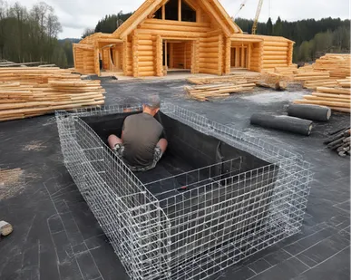 фото Сварная оцинкованная сетка для самостоятельного изготовления габионов Ø5х(50х50) размер 2х2,5 метра