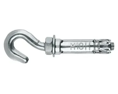 фото анкер-гильза оцинкованная с крюком ПАРТНЕР AC-GA M10x60 D16 2шт