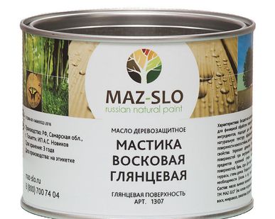 фото Мастика восковая глянцевая «MAZ-SLO»