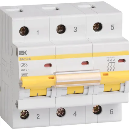 Фото №0 Выключатель автоматический ВА47-100 3Р 10А 10кА х-ка С ИЭК