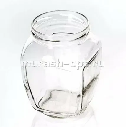 Фото №0 Банка стеклянная "Кубик" 0,72л винтовая горловина 1-82 (12)
