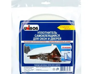 фото Уплотнитель UNIBOB Уплотнитель акриловый UNIBOB 16мм*12м 09278