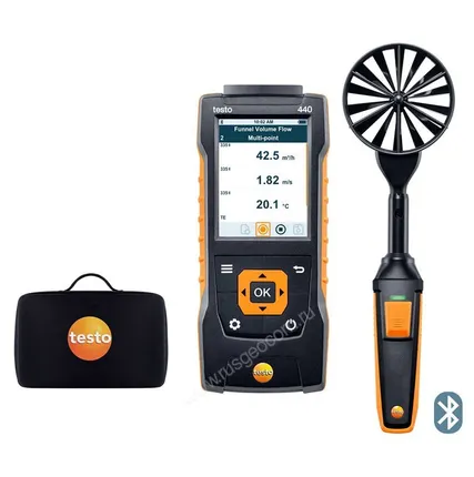 Фото №0 Комплект Testo 440 с Bluetooth-крыльчаткой 100 мм и кейсом
