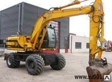 фото Аренда экскаватора JCB JS 130W, с использованием ковша