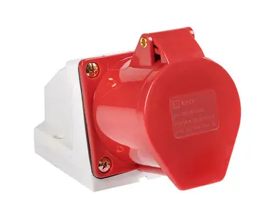 фото Розетка силовая 3-ф., 16А, 380В, IP44 (5-п, стацс. на...