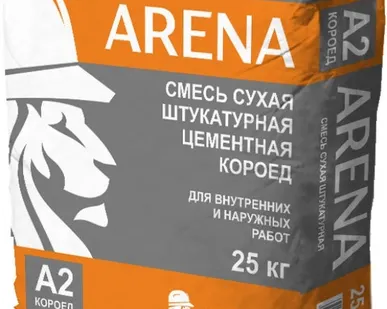 фото Штукатурка цементная Arena A2 Короед белая 25 кг