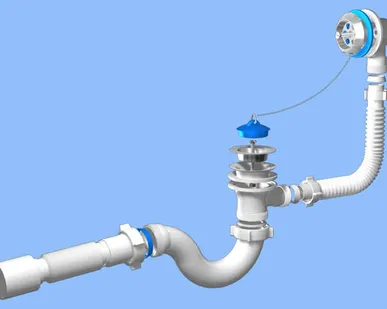 фото Обвязка на ванну 1 1/2*40 Е155 с гофрой