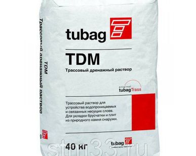 фото Трассовый дренажный раствор для укладки брусчатки и природного камня TDM 40