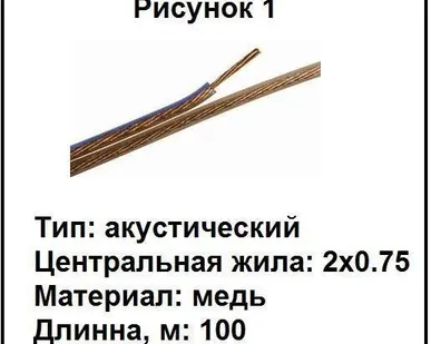фото Акустический кабель для акустики, аудио кабель звуковой для колонок