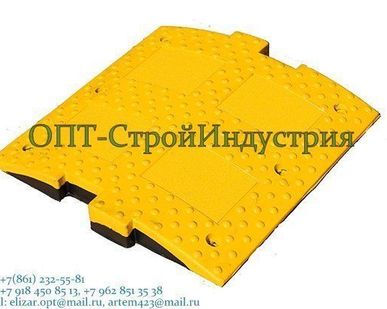 фото Искусственная дорожная неровность ИДН-500-1 (Желтый с светоотражателями)