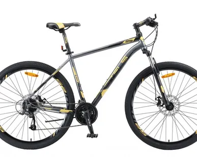 фото Горный (MTB) велосипед STELS Navigator 910 MD 29 V010 черный/золотой 20,5" рама