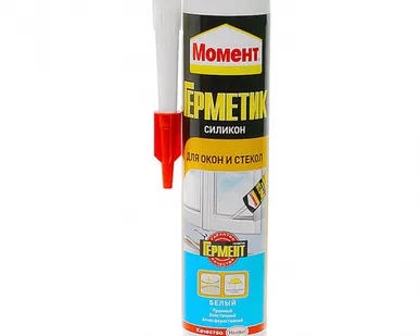 фото Герметик силиконовый для окон и стекл белый 280мл Момент