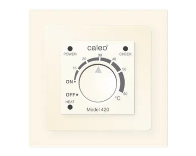 фото Терморегулятор CALEO 420 бежевый с адаптерами,  аналоговый, 3,5 кВт