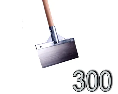 фото Скребок для полов с деревянным стержнем 300 мм