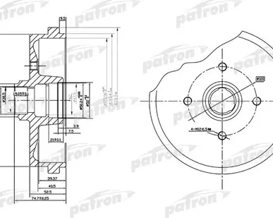 фото PDR1184 Барабан тормозной