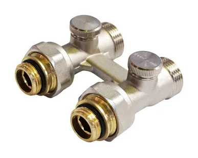 фото Узел нижнего подключения радиатора ½х¾ прямой