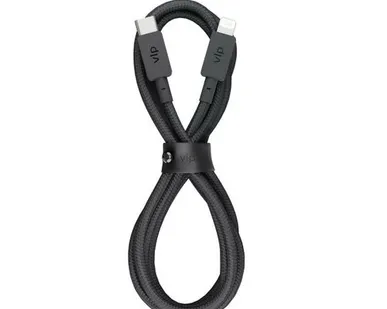 фото Дата-кабель "vlp" Nylon Cable USB С - Lightning MFI, 1.2м, черный