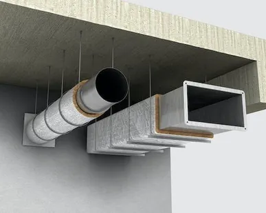 фото Обклейка воздуховодов матами ROCKWOOL