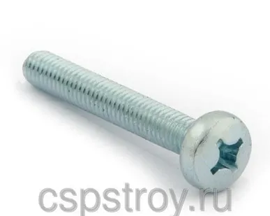 фото Винт с полусферической головкой и полной резьбой DIN 7985