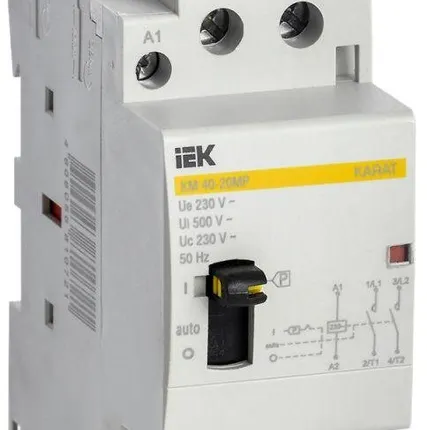 Фото №0 Контактор модульный КМ40-20МР AC с ручным управ. KARAT IEK MKK12-40-20