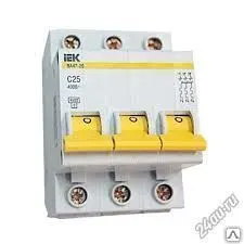 Фото №0 Автоматический выключатель IEK ВА 47-29, С/25 А 4Р IP 20