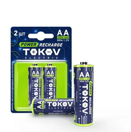 Фото №0 Аккумулятор AA/HR6 2500мА.ч (блист.2шт) TOKOV ELECTRIC TKE-NMA-HR6/B2