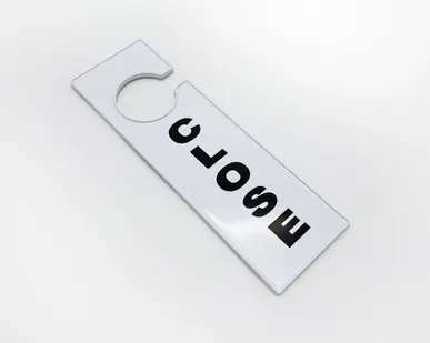 фото Табличка информационная Open/Close, белый