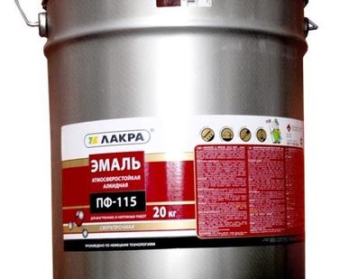 фото Эмаль ПФ-115 зеленая 20кг Лакра