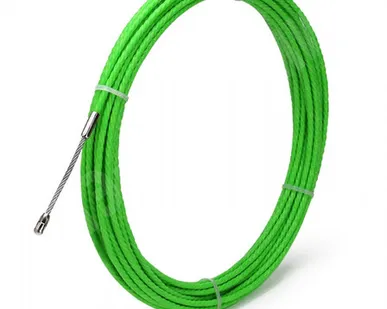 фото Протяжка из плетеного полиэстера с фиксированным наконечником 4 мм, длина 20 м PET-1-4.0/20 76656 Fortisflex