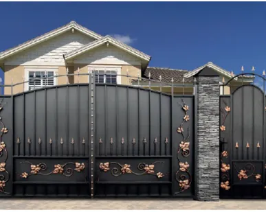 фото Ворота кованые &quot;Боярские - Лоза&quot; 3.48x2.35 м.