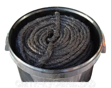 фото Каболка канализационная смоляная 40мм по ТУ 8122-001-20617122-2013