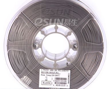 фото Пластик PLA, 1.75 mm, катушка 1 кг серебряный