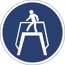 Фото №0 Наклейка "Переходить по надземному переходу"
