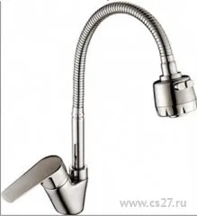 фото BYD200210 Смеситель для мойки однорычажный, гибкий излив