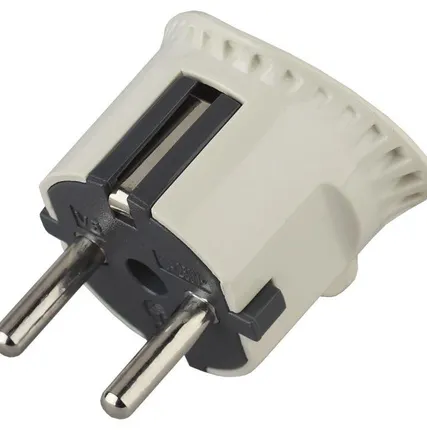 Фото №2 Вилка плоская V5 16А с заземл. прямой ввод (10/200/7000) бел. ЭРА Б0019192