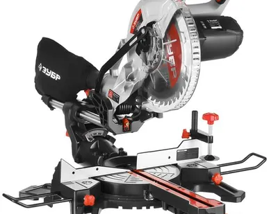 фото Торцовочная пила с протяжкой ЗУБР ЗПТ-255-1800 ПЛ, 1800 Вт