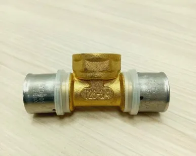 фото Пресс тройник 26х3/4" в/р х26, Hydrosta, комбинированный , внутренняя резьба, профиль TH пресс клещей