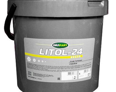фото Смазка Литол-24 9,5кг, (ведро) OIL RIGHT 6050