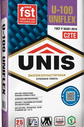 Фото №0 Клей плиточный ЮНИС UNIFLEX U-100 25 кг