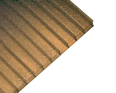 фото Сотовый поликарбонат CARBOGLASS Премиум "Колотый лед" Коричневый 4 мм (2,1*12 м)