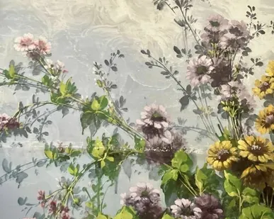 фото Репродукция фрески 21х28 см Сиреневые цветы