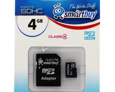 фото Карта памяти microSDHC 4Gb class 4 SmartBuy