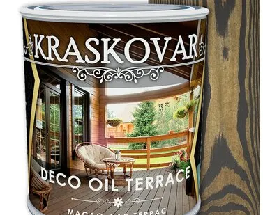фото Масло для террас Kraskovar Deco Oil Terrace эбен 0,75
