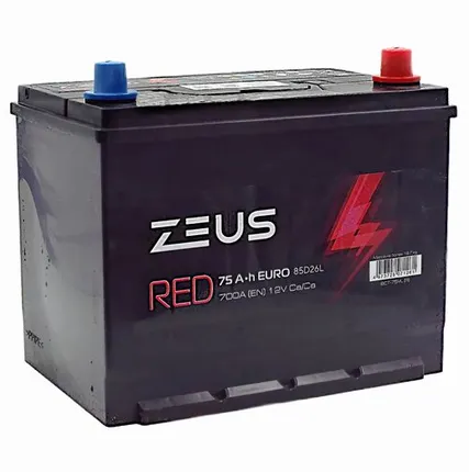 Фото №0 Аккумулятор ZEUS RED Asia 85D26L 75 Ач о.п.