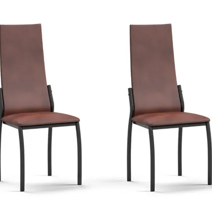 Фото №0 Стул АСТИ NEW 2 шт. экокожа Табак, черный