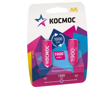 фото Аккумулятор R6 NI-MN 1900мА.ч BP-2 (блист.2шт) Космос KOCR6NIMH(1900MAH)