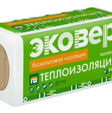 Фото №0 Утеплитель Эковер Лайт П-45 50х600х1000мм 12шт 7,2м2 0,36м3
