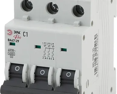 фото Выключатель автоматический модульный 3п C 25А ВА47-29 Pro NO-900-46 ЭРА Б0031778